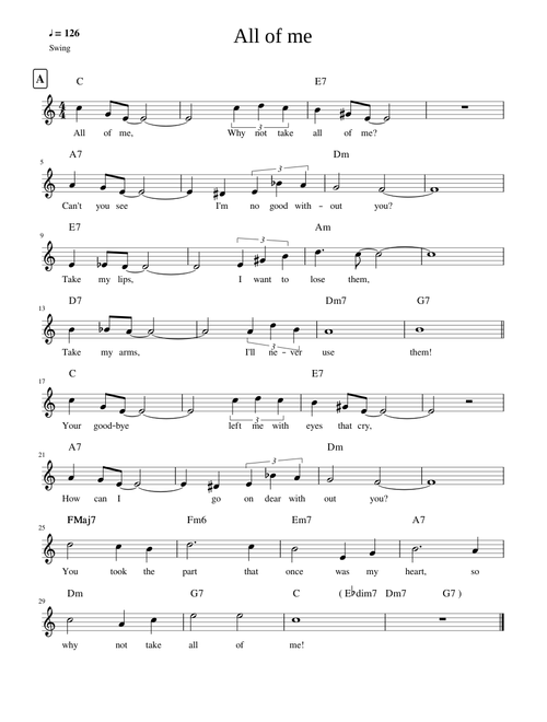 All of me (Jazz standard)