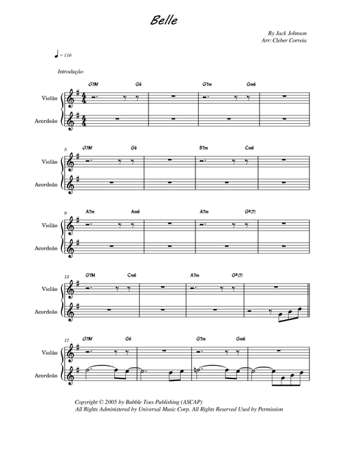 Belle (Arr. Cleber Domingues) - Jack Johnson (Solo Guitar)