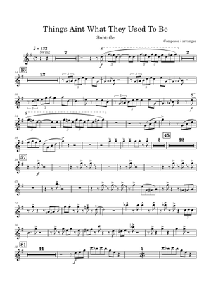 ビッグバンド譜面：シングス・エイント・ホワット・ゼイ・ユースト・トゥ・ビー ビッグバンド譜面：シングス・エイント・ホワット・ゼイ