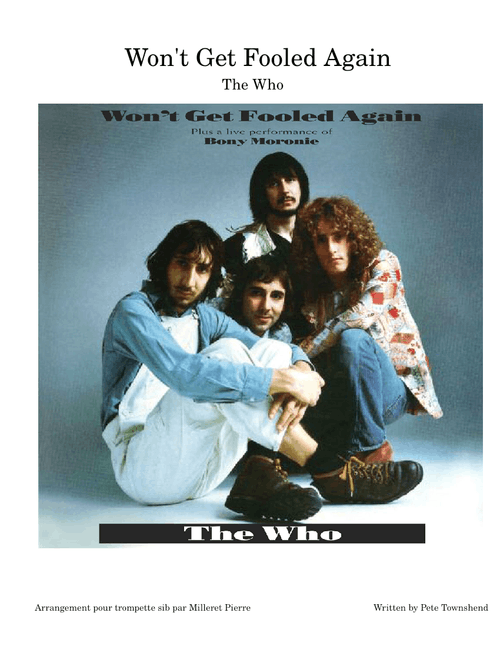 The Who - Wont Get Fooled Again - Accompagnement pour trompette Sib -Trumpet Play-Along