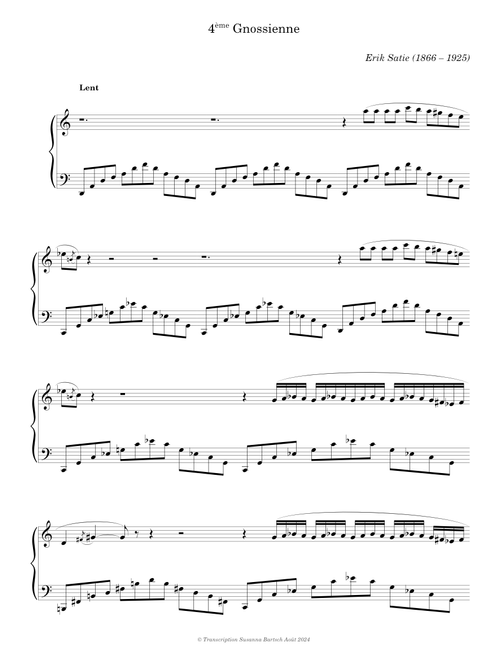 Gnossienne No. 4 — Erik Satie