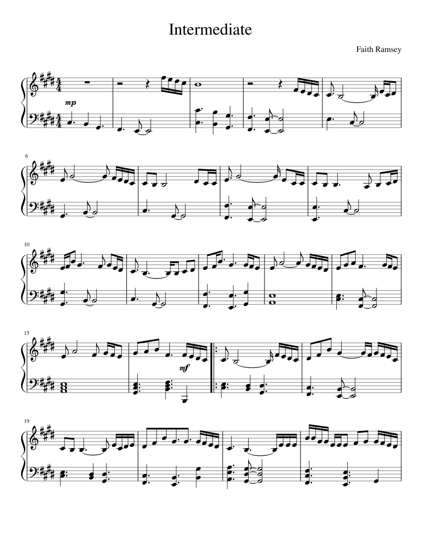 Intermediate Sheet music for Piano (Solo) | Musescore.com