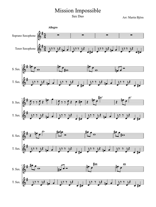 Mission Impossible Sax Duo