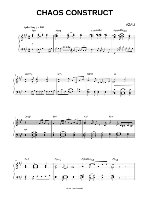 CHAOS CONSTRUCT - AZALI (Piano)