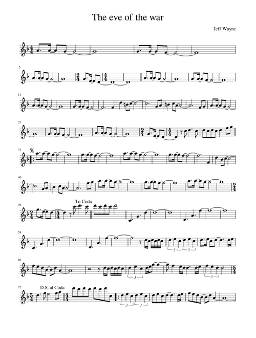 Eve of the war - Jeff Wayne