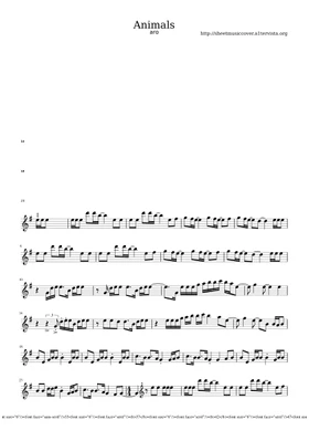 Free animals by Maroon 5 sheet music | Download PDF or print on  