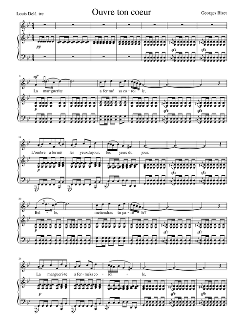 Ouvre ton coeur - Georges Bizet