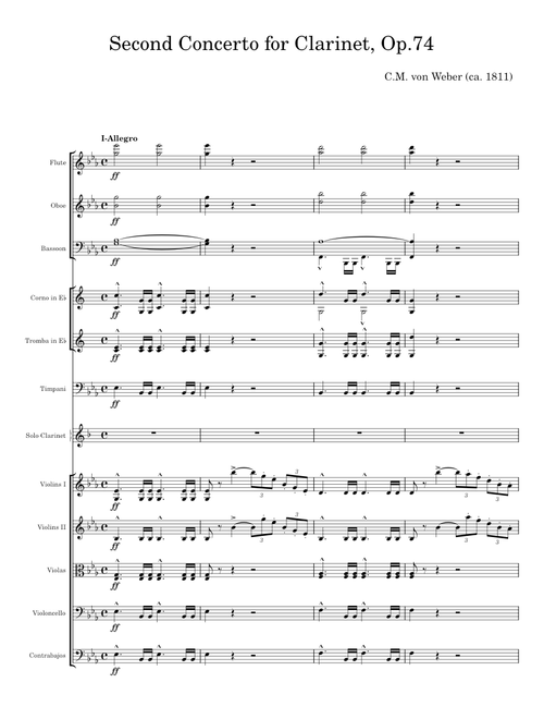 Second Concerto for Clarinet - C. M. von Weber
