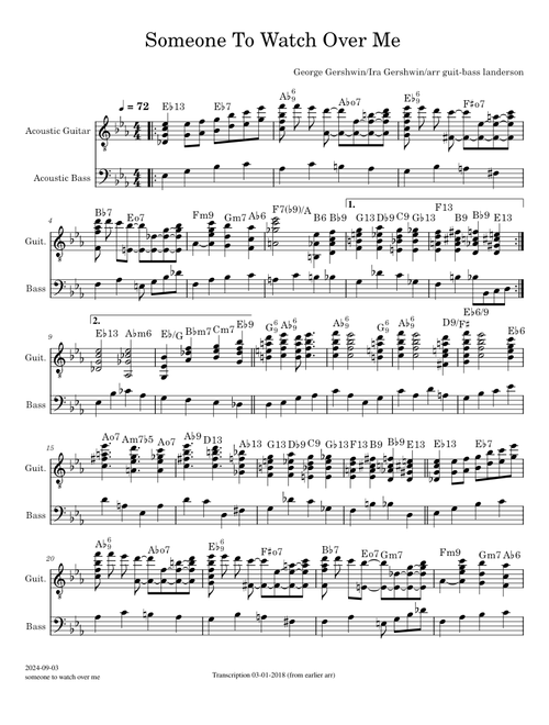 Someone to watch over me – George Gershwin