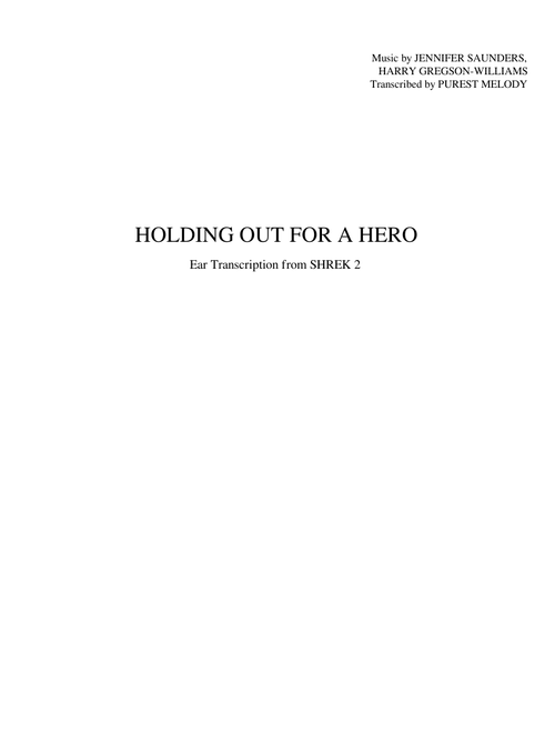 Shrek 2 - Holding Out For a Hero (Ear Transcription) [Finished!]