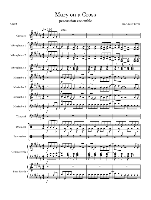 Mary On A Cross – Ghost percussion ensemble