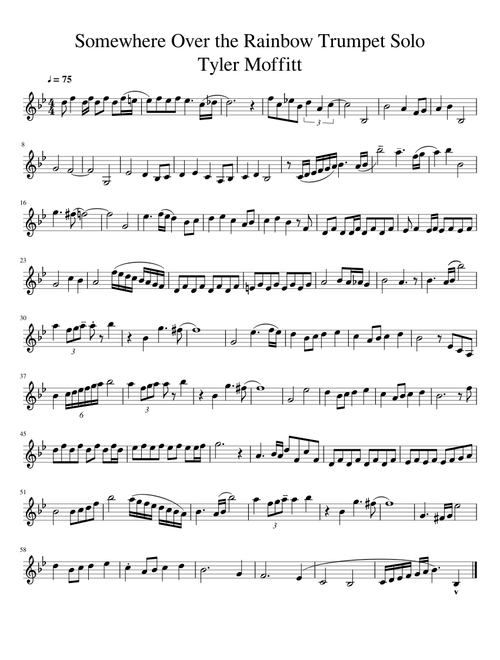 Somewhere Over The Rainbow Trumpet Solo