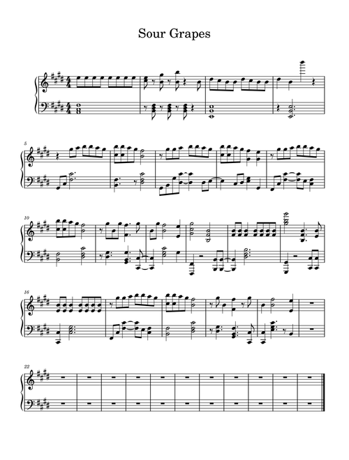 Sour Grapes (Arr. MrTanKpop) - Le Sserafim (Piano Solo)
