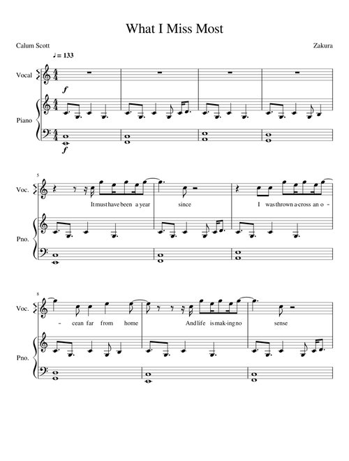 Calum Scott - What I Miss Most (Instrumental)