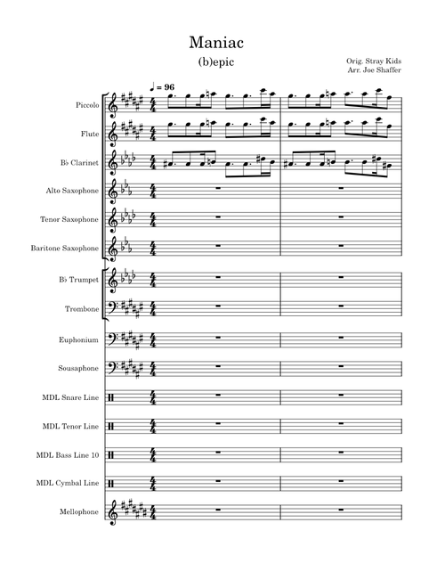 Maniac- Marching Band Arrangement