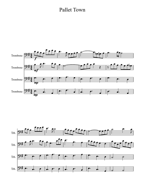 Pallet Town - Trombone Quartet