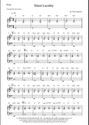 Silent Lucidity - Queensrÿche (for Mandolin) Sheet Music and Tab