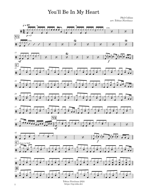 You'll Be In My Heart — Phil Collins (Drums)