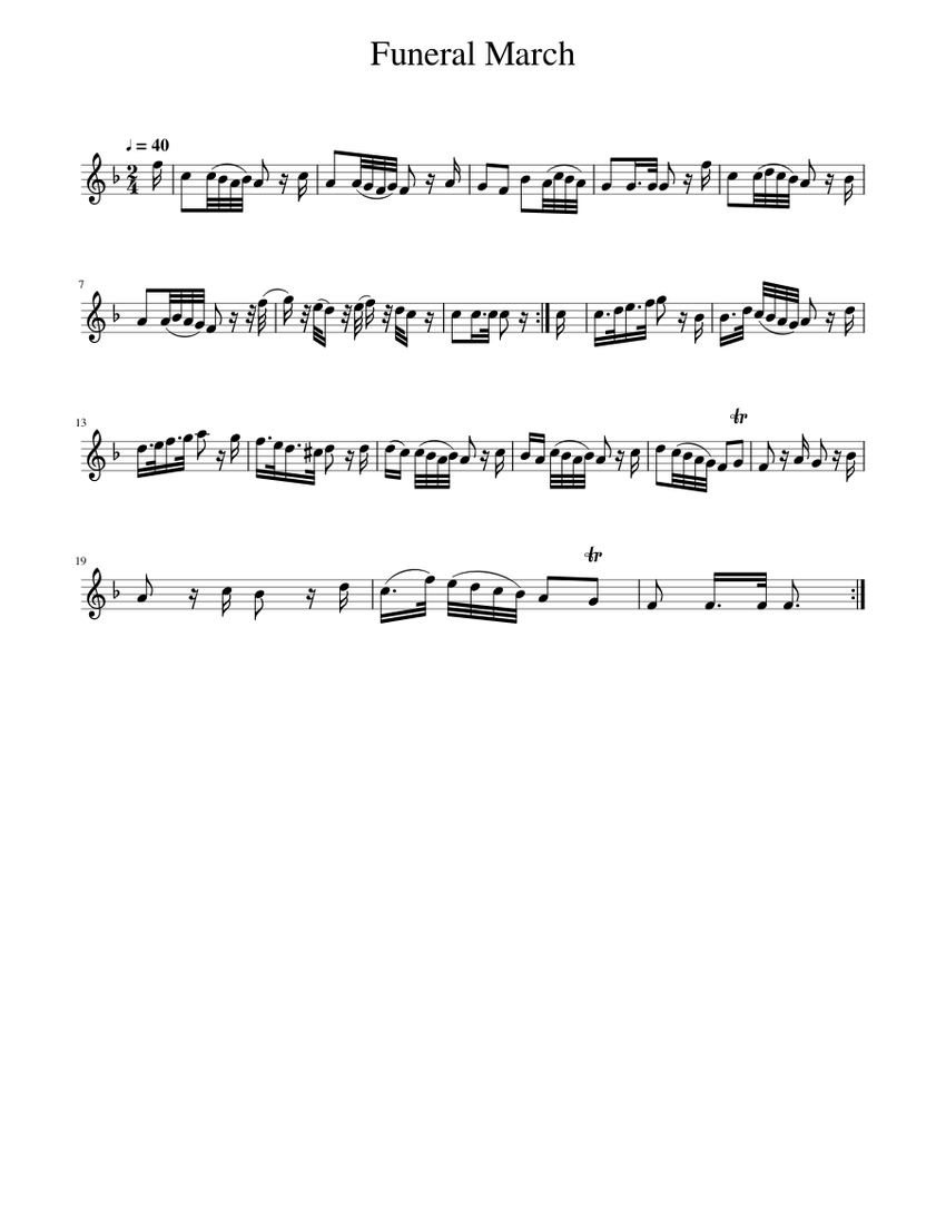 Funeral March Sheet music for Piano (Solo)