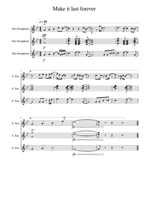 Make it last forever Saxophone Fanfare