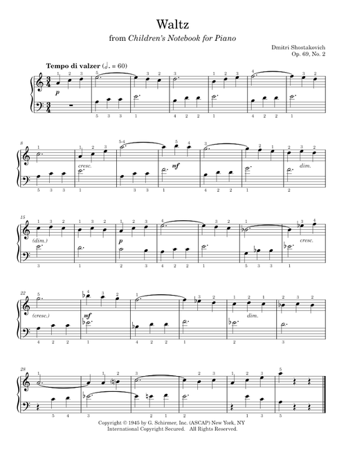 Waltz No. 2 - Dmitri Shostakovich (Piano Solo)