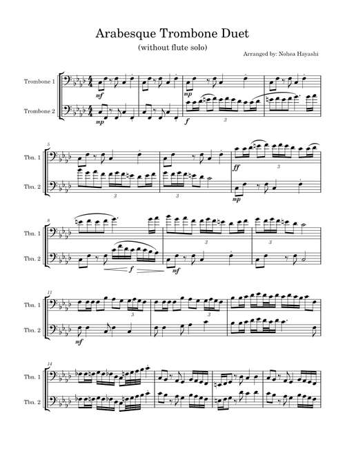 Arabesque Trombone Duet
