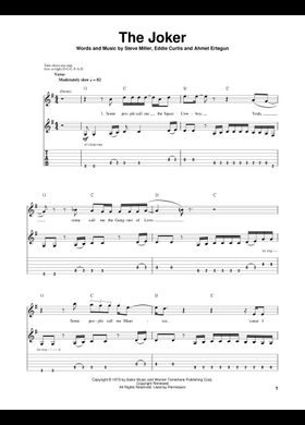 Free Steve Miller Band sheet music | Download PDF or print on