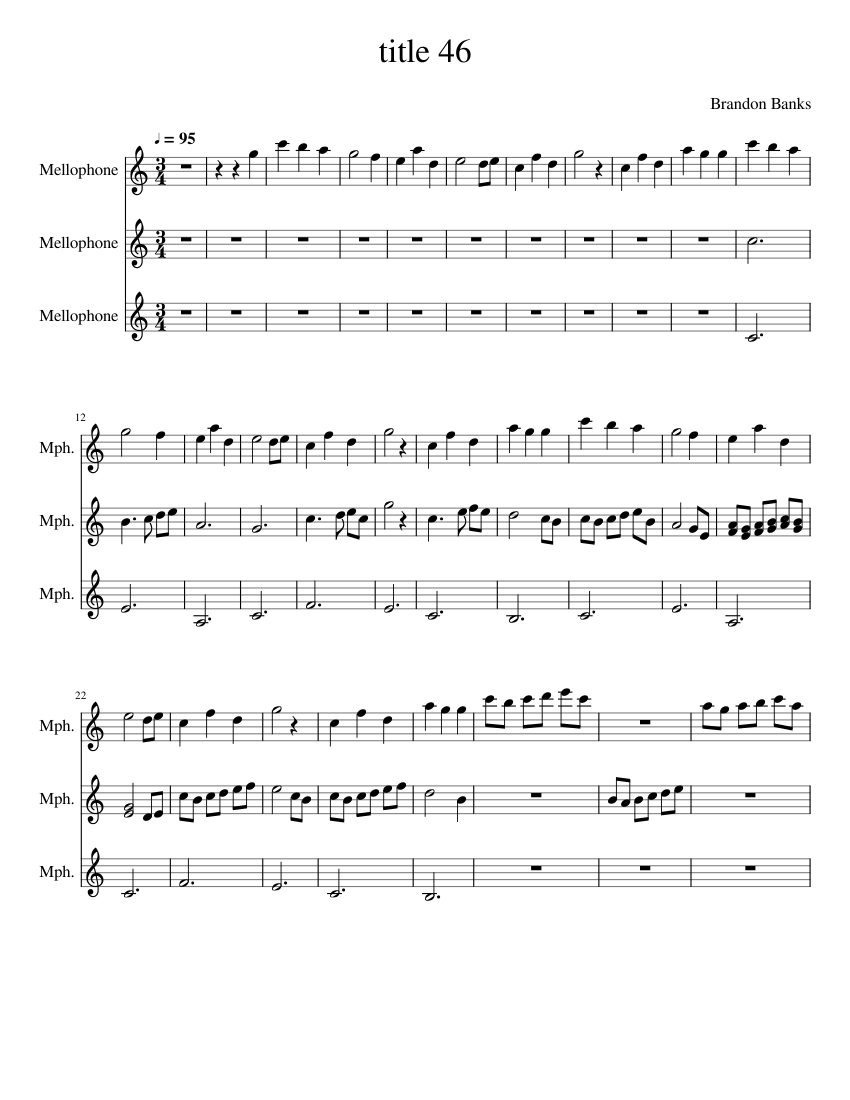 mellophone trio Sheet music for Mellophone (Mixed Trio)