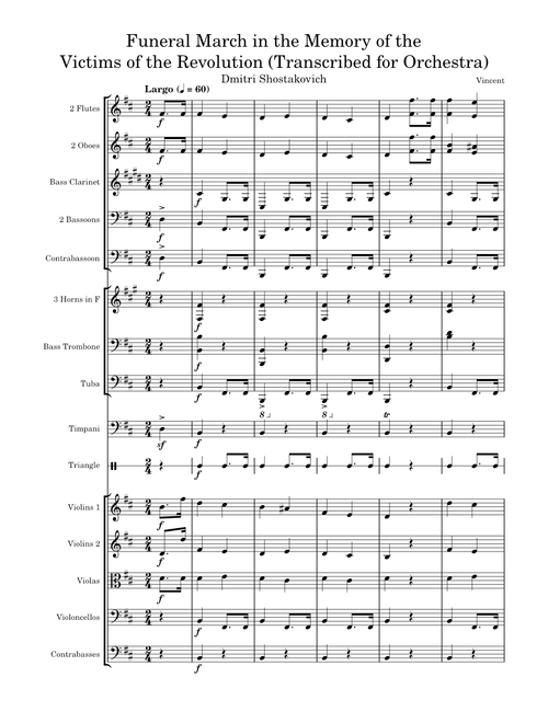 Shostakovich - Funeral March in the Memory of the  Victims of the Revolution (Transcribed for Orchestra)