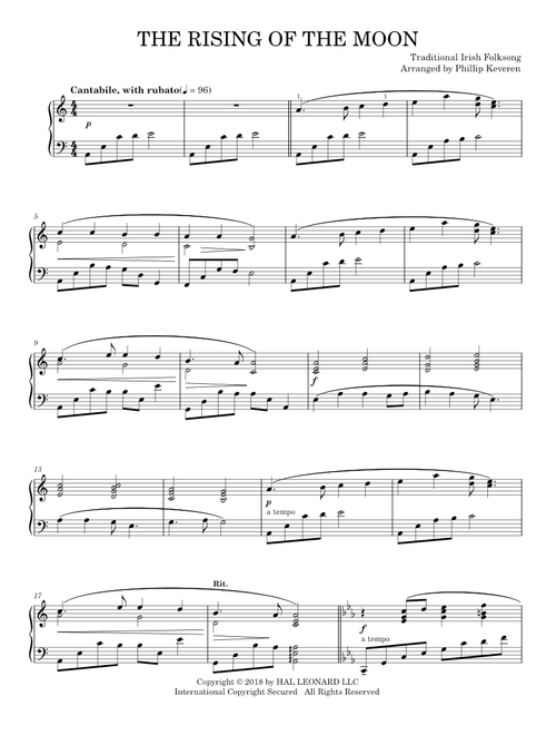 The rising of the moon (Piano Solo)