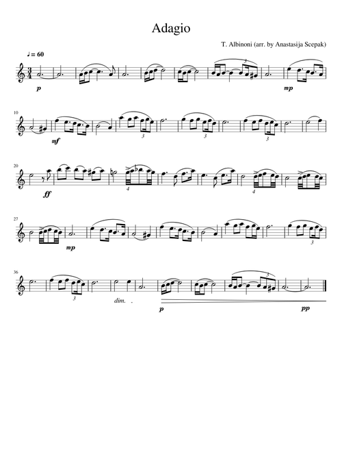 T. Albinoni - Adagio (violin)