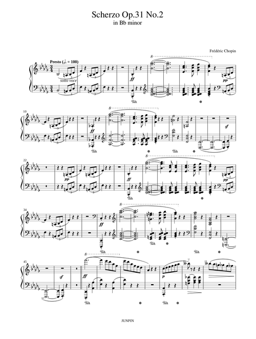 Scherzo Op.31 No.2 in Bb minor - Chopin