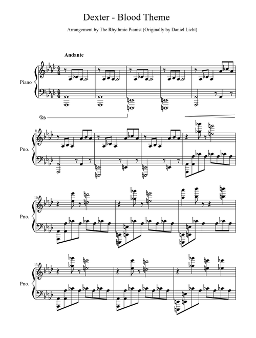 Dexter - Blood Theme Arrangement