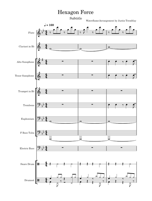 Hexagon Force – Waterflame Hexagon Force (Cut Version) for Concert Band - Waterflame