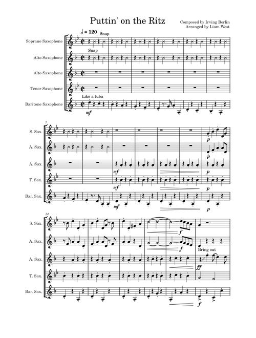 Puttin on the ritz – Irving Berlin Puttin on the Ritz – Irving Berlin Puttin' on the Ritz