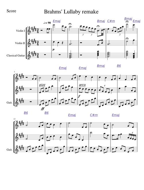 Brahms' Lullaby Remake