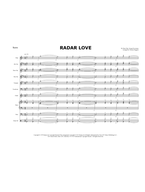 Radar Love (Arr. Thomas Ruggieri) - Golden Earring (Small Ensemble)