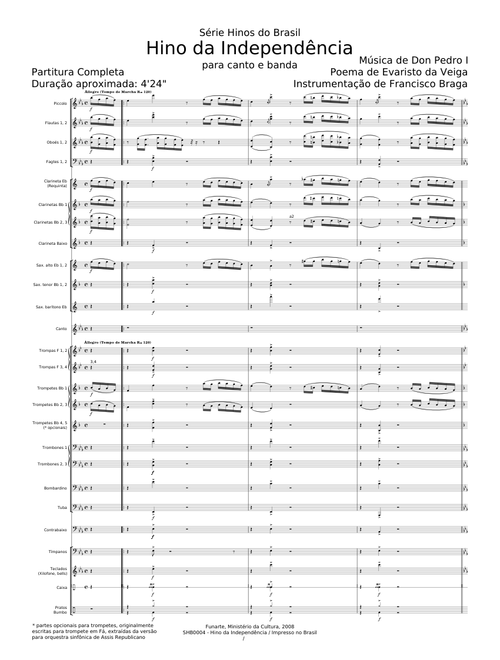 Hino da Independência do Brasil - Dom Pedro I