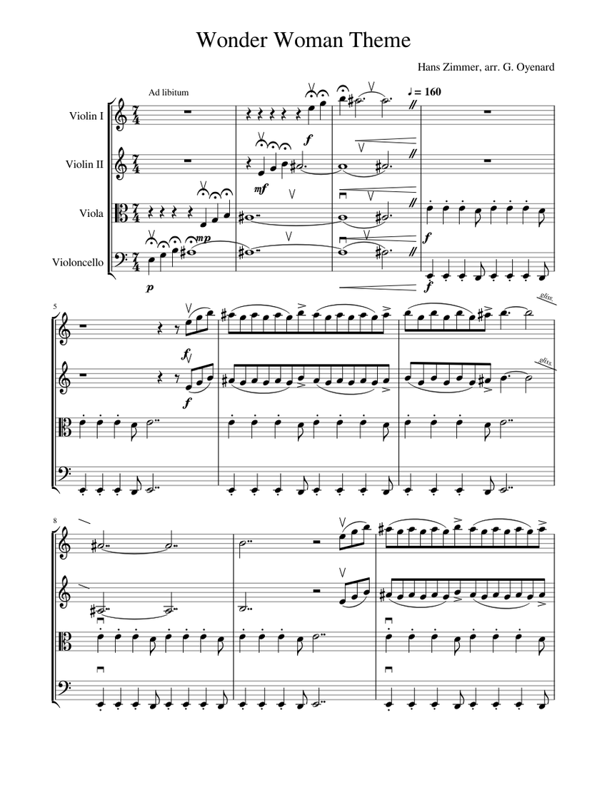 Theme Sheet music for Violin, Cello (String | Musescore.com