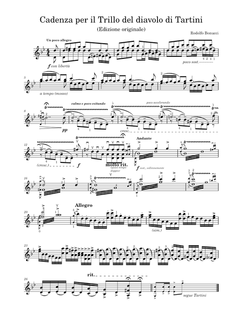Cadenza per Il Trillo del Diavolo (edizione originale) – Rodolfo Bonucci