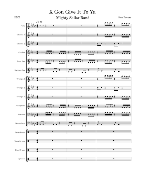 X gon give it to ya – DMX Marching Band Arrangement