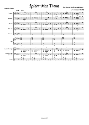 【値下げしました】マーチング楽譜 テーマ・フロム・スパイダーマン 値下げしました】マーチング楽譜 テーマ・フロム・スパイダーマン