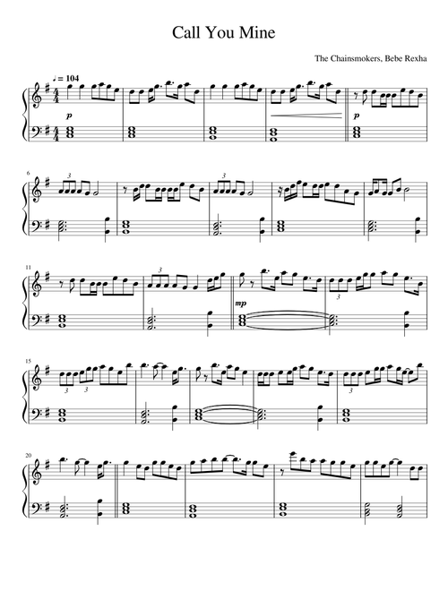Call You Mine Piano