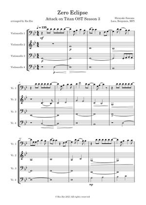 Attack on Titan OST - Zero Eclipse Sheet Music for Flute (Solo ...