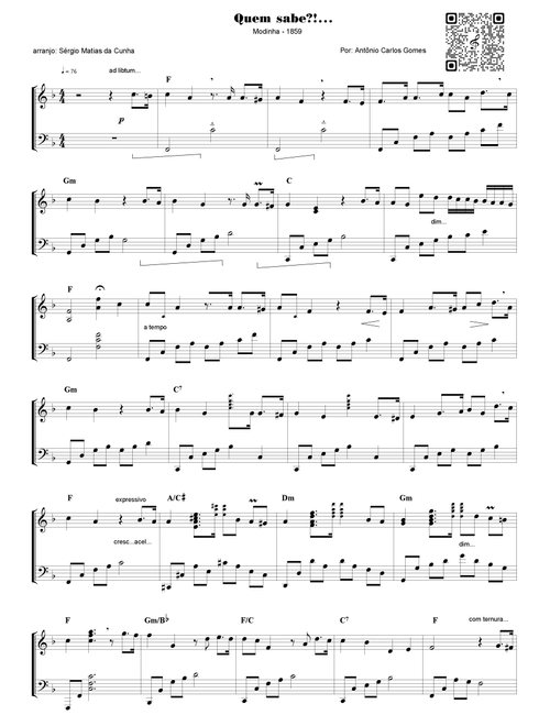Quem sabe - fase2 (Arr. Sérgio Matias da Cunha) - Antônio Carlos Gomes (Piano Solo)