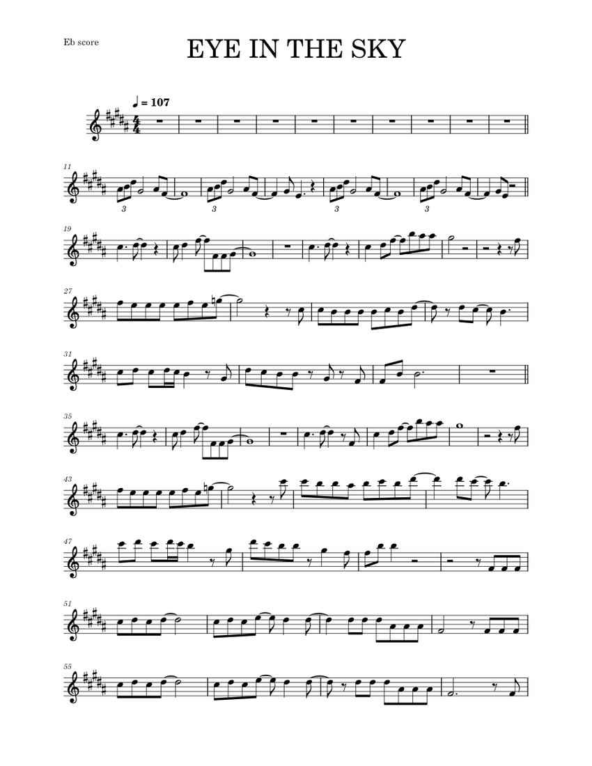 Eye In The Sky The Alan Parsons Project Sheet Music For Saxophone eye-in-the-sky-the-alan-parsons-project-sheet-music-for-saxophone
