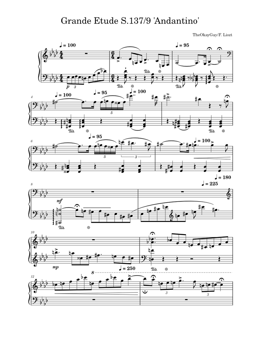 Douze Grandes Etudes No 9 