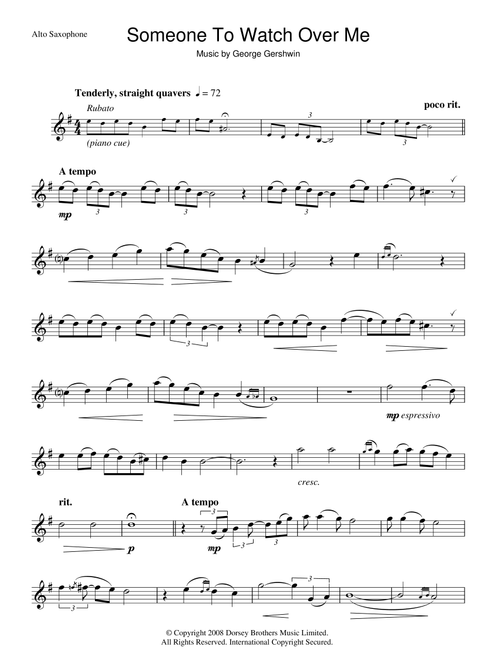 Someone To Watch Over Me - George Gershwin (Alto Sax Solo)