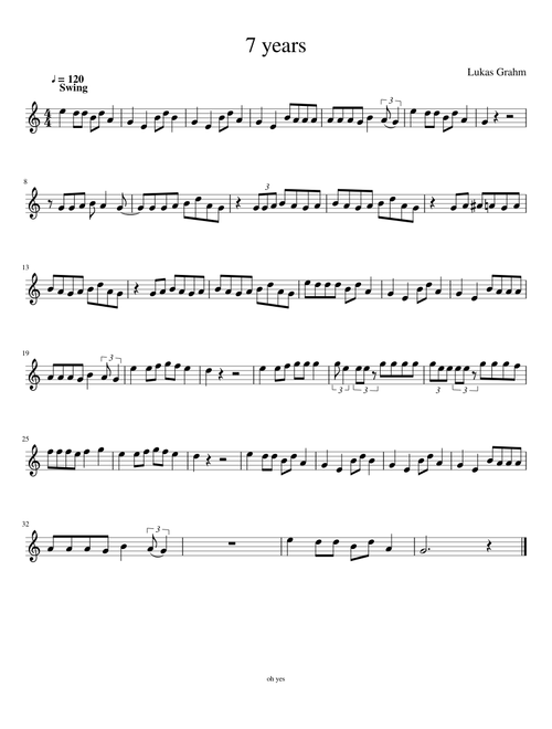 7 years - alto sax