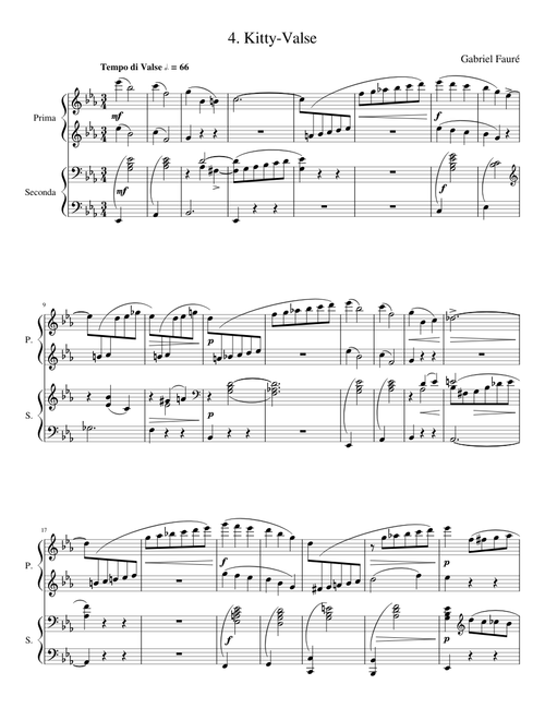 Fauré - Dolly Suite, No. 4: "Kitty-Valse"